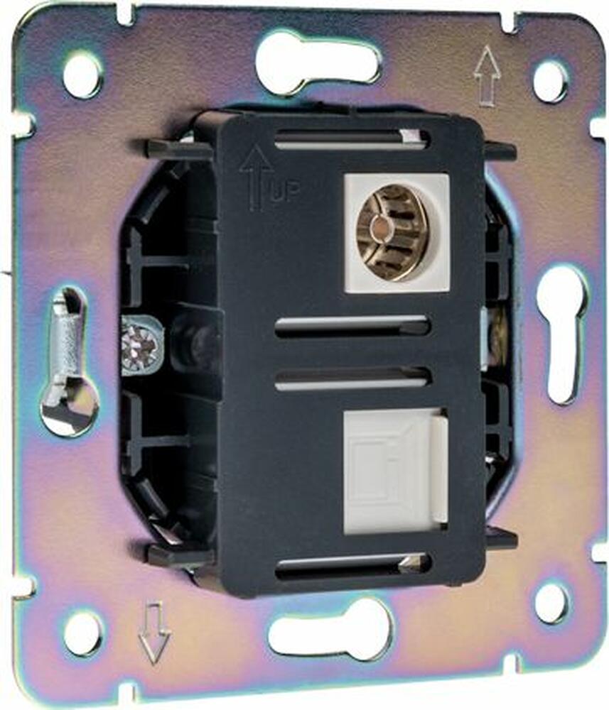 Kranz KR-78-0722-1 Розетка ROUND компьютерная RJ45 кат6 + TV с/у перламутр KRANZ