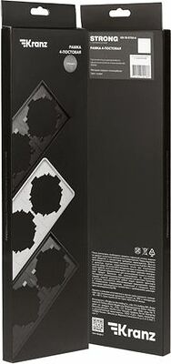 Kranz KR-78-0754-6 Рамка STRONG 4-постовая графит KRANZ
