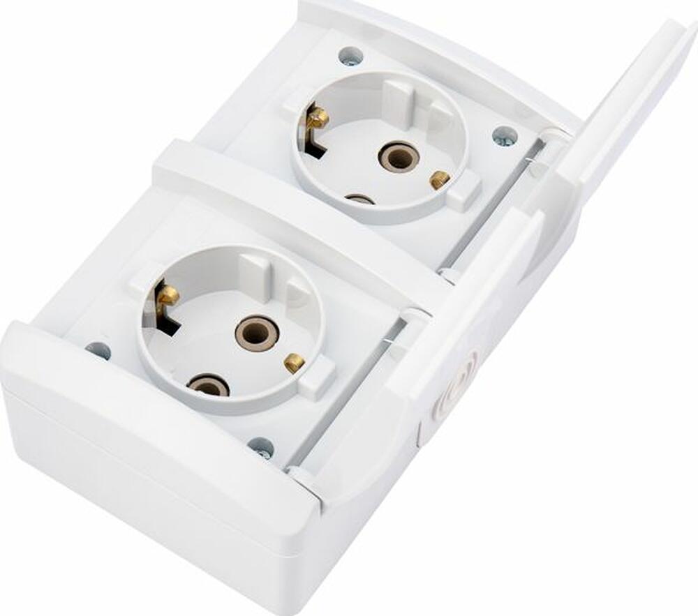 Kranz KR-78-0803 Блок горизонтальный 2 розетки (керамика) INDUSTRIAL IP54 с/з, о/у, белый KRANZ