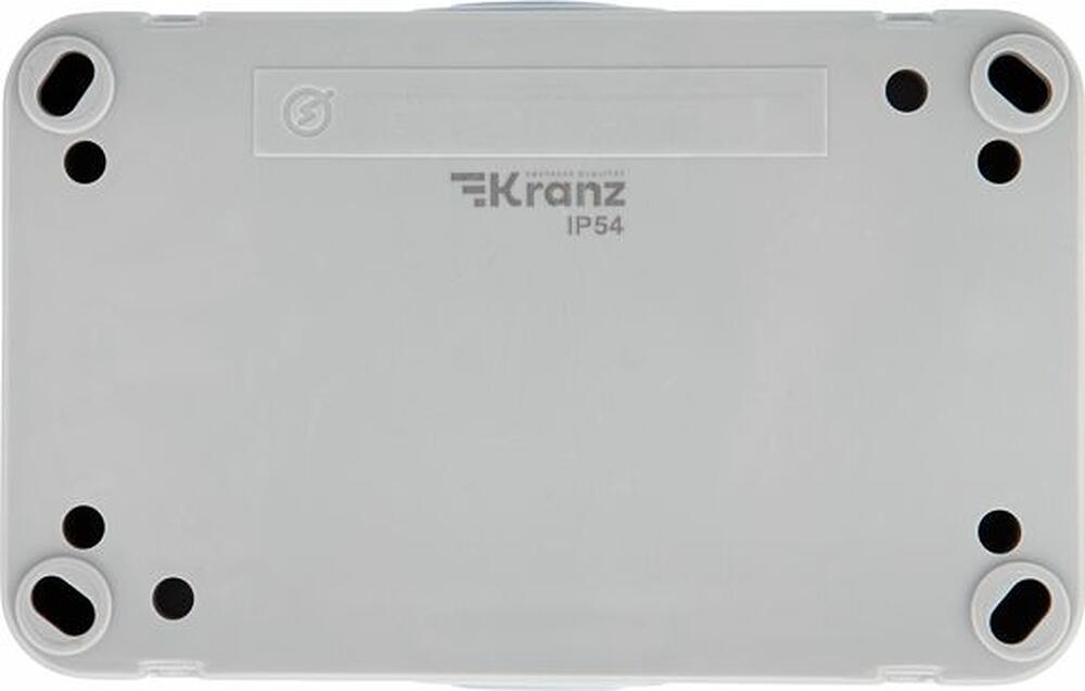 Kranz KR-78-0806 Блок горизонтальный 2 розетки Mini OG IP54 с/з, о/у, серый KRANZ