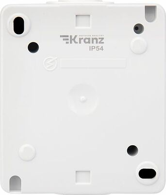 Kranz KR-78-0816 Розетка одноместная INDUSTRIAL IP54 с/з, о/у, белая KRANZ