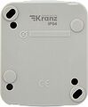 Kranz KR-78-0817 Розетка одноместная Mini OG IP54 с/з, о/у, серая KRANZ