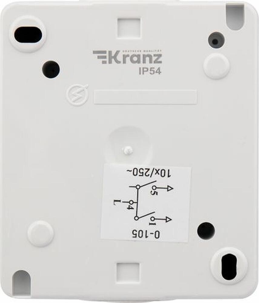 Kranz KR-78-0832 Выключатель двухклавишный INDUSTRIAL IP54 о/у, белый KRANZ