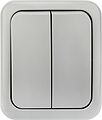 Kranz KR-78-0833 Выключатель двухклавишный Mini OG IP54 о/у, серый KRANZ