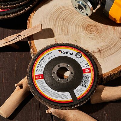 Kranz KR-90-0017 Круг лепестковый торцевой, P120, 125х22,2мм KRANZ