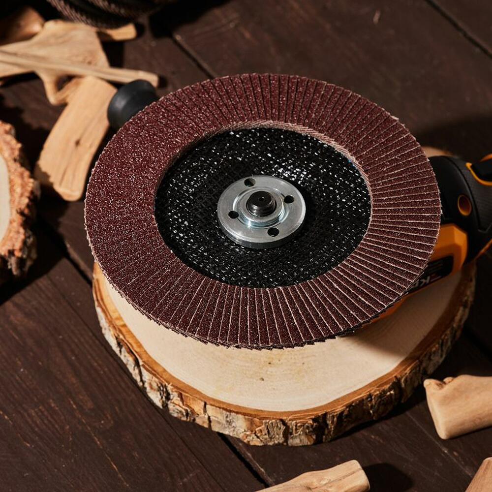 Kranz KR-90-0023 Круг лепестковый торцевой, P80, 180х22,2мм KRANZ