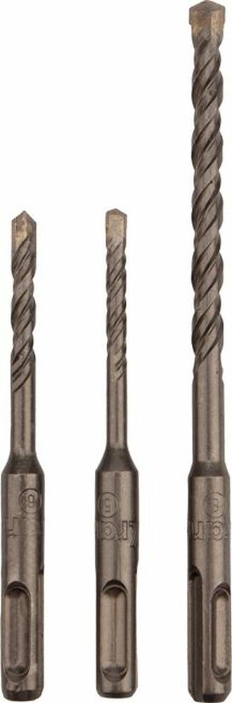Kranz KR-91-0404 Набор буров по бетону 5х110х50, 6х110х50, 8х160х100мм, 3 шт, в пластиковой коробке SDS PLUS KRANZ