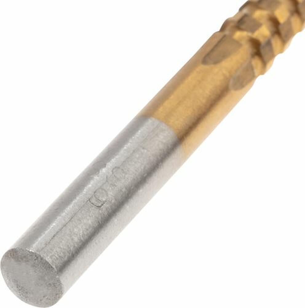 Kranz KR-91-0583 Сверло-фреза по металлу 6мм, HSS, ТИТАН, цилиндрический хвостовик (1 шт/уп) KRANZ