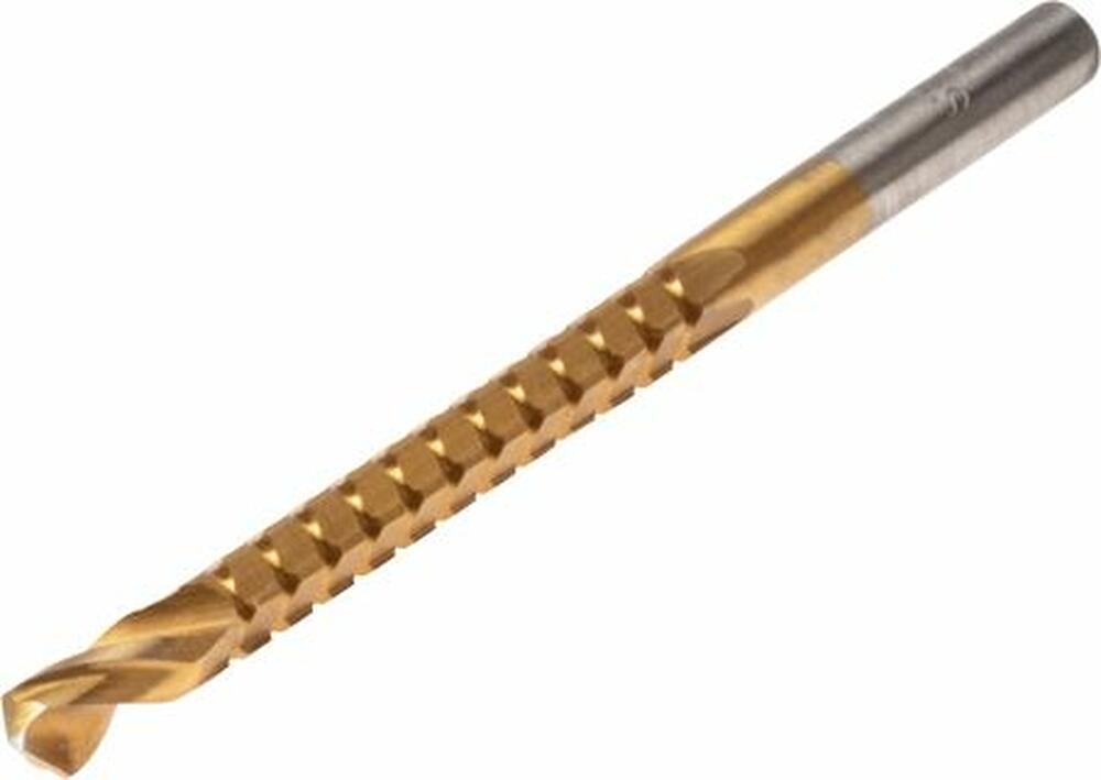 Kranz KR-91-0583 Сверло-фреза по металлу 6мм, HSS, ТИТАН, цилиндрический хвостовик (1 шт/уп) KRANZ