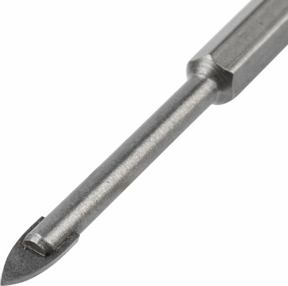 Kranz KR-91-0641 Сверло по стеклу и керамике 5 мм, 2 грани, шестигранный хвостовик Kranz