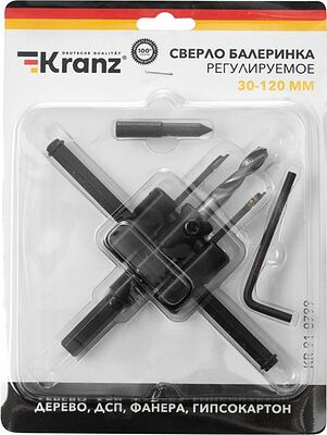 Kranz KR-91-0799 Сверло по дереву Балеринка, регулируемое, 30-120мм KRANZ