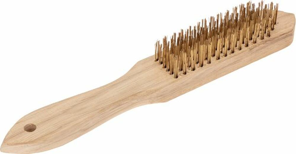 Kranz KR-91-1243 Щетка по металлу с деревянной ручкой 6 ряд. 280 мм Kranz