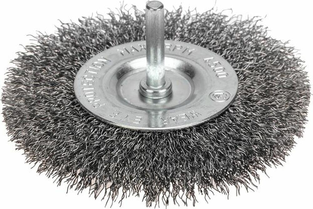 Kranz KR-91-1246 Щетка дисковая для дрели, витая стальная проволока, 100мм KRANZ