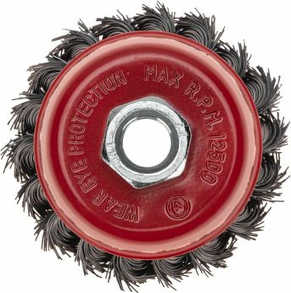 Kranz KR-91-1251 Щетка чашечная для УШМ, крученая стальная проволока, 75мм, М14 KRANZ