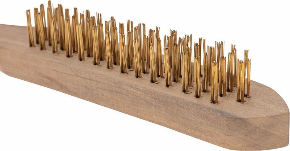 Kranz KR-91-1257 Щетка по металлу с деревянной ручкой, 4 ряда, 280мм KRANZ