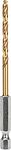 Kranz KR-91-5503 Сверло по металлу, 4мм, Р6М5, ТИТАН, шестигранный хвостовик (1 шт. в упаковке) DIN 338 KRANZ
