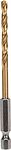 Kranz KR-91-5505 Сверло по металлу, 4,5мм, Р6М5, ТИТАН, шестигранный хвостовик (1 шт. в упаковке) DIN 338 KRANZ