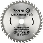 Kranz KR-92-0124 Диск пильный 235 мм х 40 зуб х 30 мм KRANZ