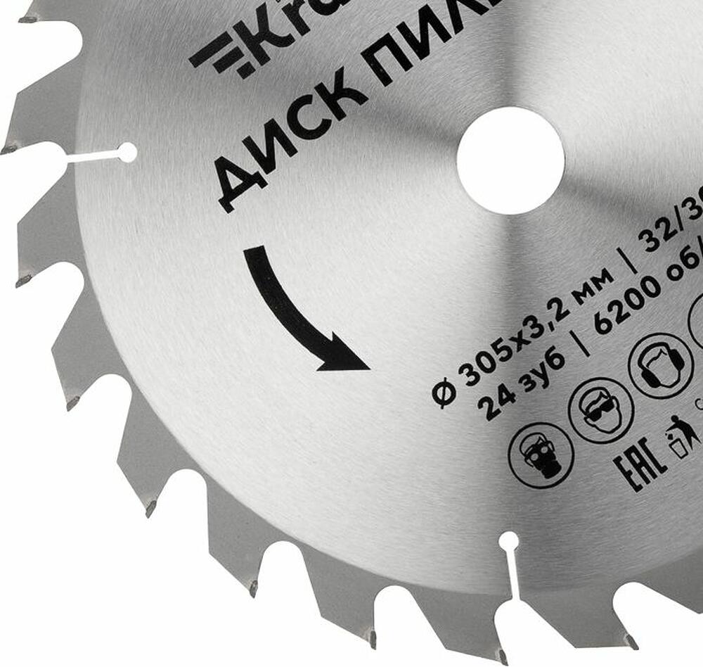 Kranz KR-92-0134 Диск пильный 305 мм х 24 зуб х 32/30 мм KRANZ