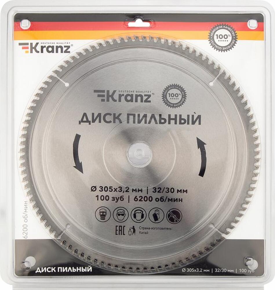 Kranz KR-92-0136 Диск пильный 305 мм х 100 зуб х 32/30 мм KRANZ