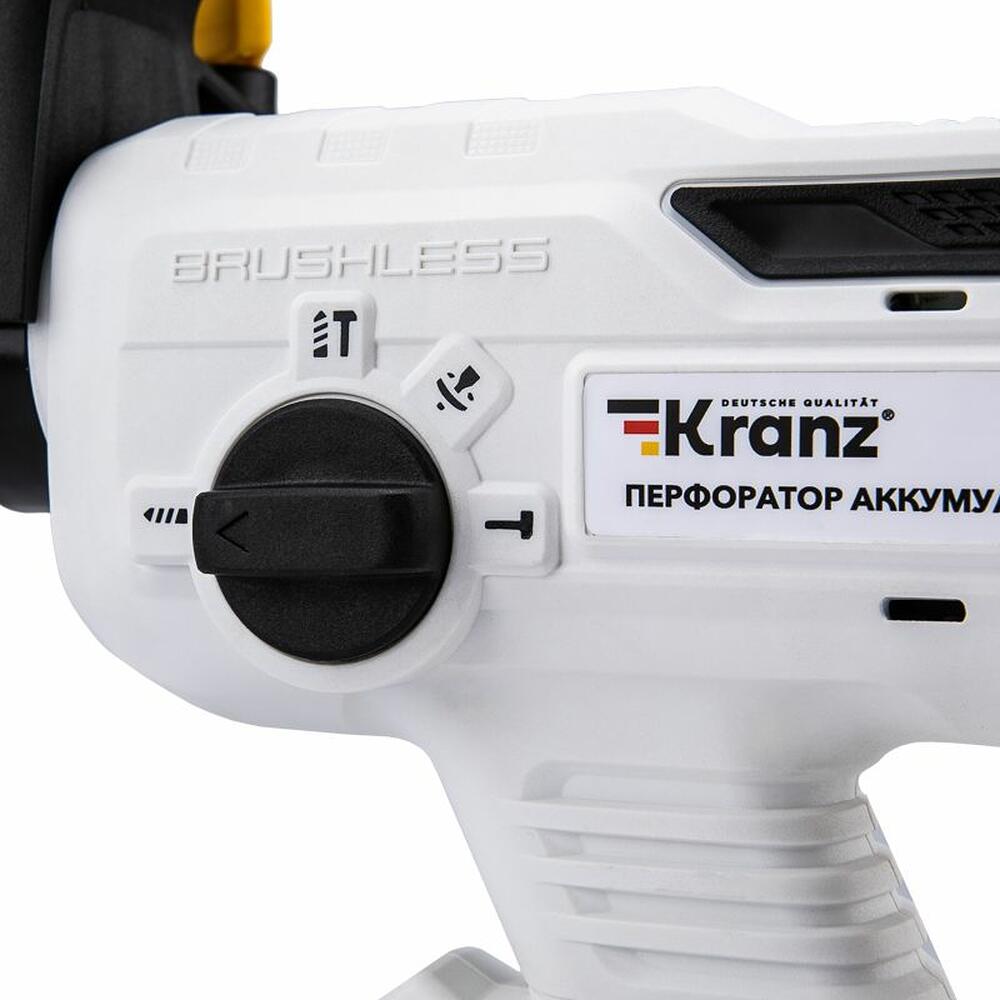 Kranz KR-PT-120 Перфоратор аккумуляторный, SDS-plus, 2,2Дж, 1х4Ач, в кейсе KRANZ