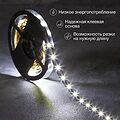 LAMPER 141-2001 Лента светодиодная 5В, SMD2835, 4,8Вт/м, 60 LED/м, 6500K, 8мм, 2м, с USB коннектором, черная, IP20 LAMPER