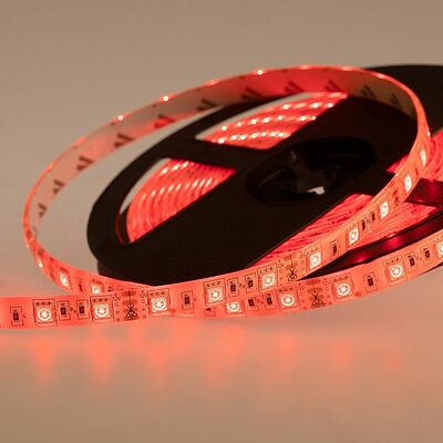 LAMPER 141-499 Лента светодиодная 12В, SMD5050, 14,4Вт/м, 60 LED/м, RGB, 10мм, 5м, IP65 LAMPER