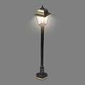 LAMPER 602-300 Светильник садово-парковый НТУ 04-60-002 У1 quot;Оскар 4 quot;, столб, черный под бронзу, стекло прозрачное, четырехгранный, под лампу Е27 LAMPER