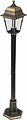 LAMPER 602-300 Светильник садово-парковый НТУ 04-60-002 У1 quot;Оскар 4 quot;, столб, черный под бронзу, стекло прозрачное, четырехгранный, под лампу Е27 LAMPER