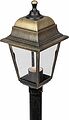 LAMPER 602-300 Светильник садово-парковый НТУ 04-60-002 У1 quot;Оскар 4 quot;, столб, черный под бронзу, стекло прозрачное, четырехгранный, под лампу Е27 LAMPER