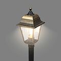 LAMPER 602-300 Светильник садово-парковый НТУ 04-60-002 У1 quot;Оскар 4 quot;, столб, черный под бронзу, стекло прозрачное, четырехгранный, под лампу Е27 LAMPER