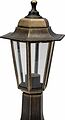 LAMPER 602-304 Светильник садово-парковый НТУ 06-60-001 У1 quot;Оскар 1 quot;, столб малый, черный под бронзу, стекло прозрачное, шестигранный, под лампу Е27 LAMPER