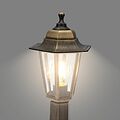 LAMPER 602-304 Светильник садово-парковый НТУ 06-60-001 У1 quot;Оскар 1 quot;, столб малый, черный под бронзу, стекло прозрачное, шестигранный, под лампу Е27 LAMPER