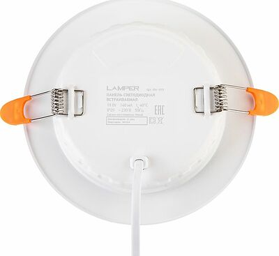 LAMPER 606-1011 Панель светодиодная встраиваемая круглая 18Вт 230В 6500К 1440Лм 185мм белая IP20 LAMPER