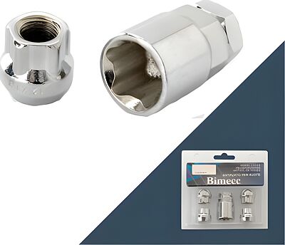 Bimecc Гайка секретная M14x1,5 21, конус, открытая, 4+1 ключ, Цинк, UMO415 BC S033081