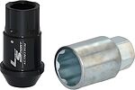 LS Гайка M12x1,5 (44) внешний спец алюминиевая black 20+1 ключ (КИТАЙ) AL116 S033822