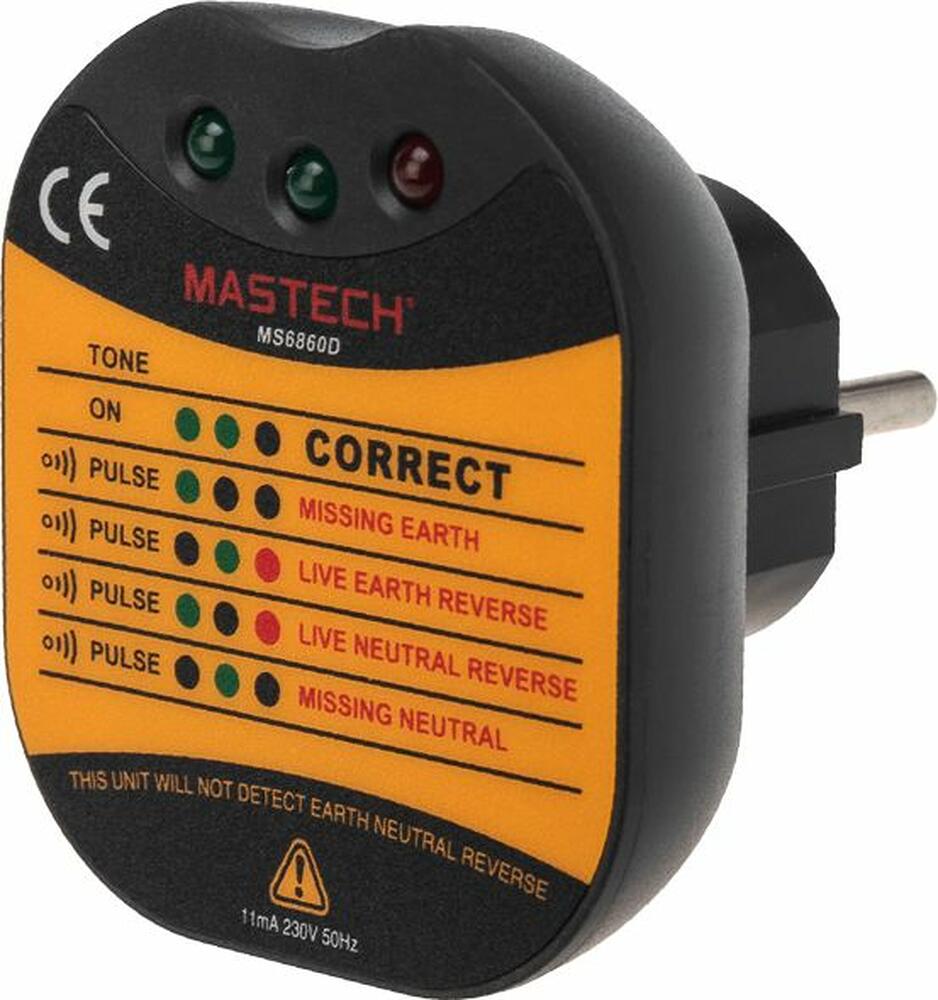 Mastech 13-1260 Тестер розеток MS6860D MASTECH