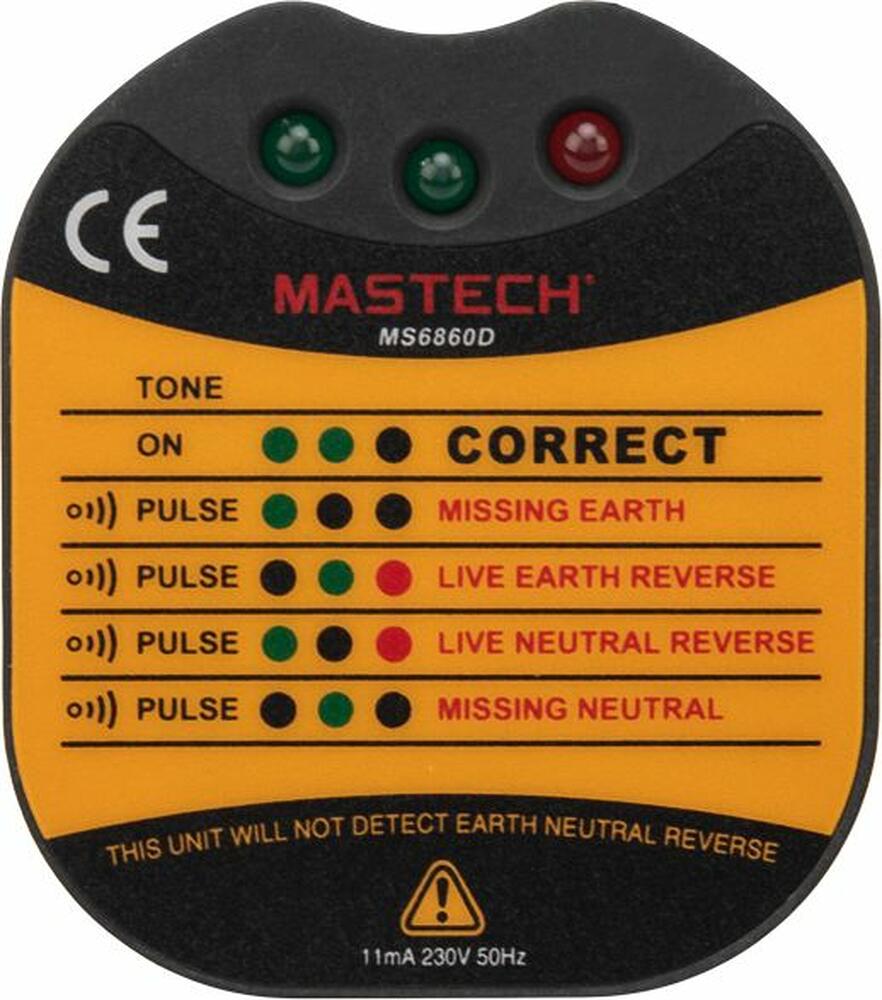 Mastech 13-1260 Тестер розеток MS6860D MASTECH