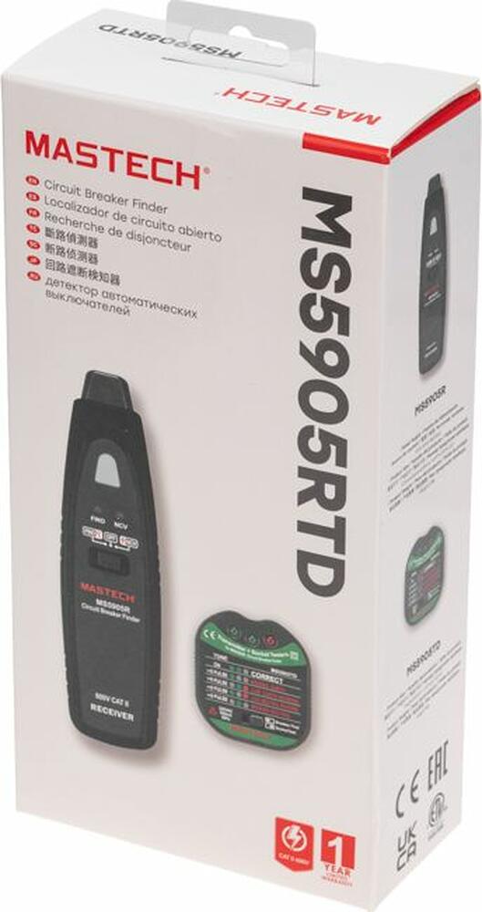 Mastech 13-1265 Тестер розеток, детектор автоматов MS5905RTD MASTECH