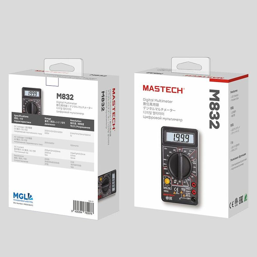 Mastech 13-2003 Портативный мультиметр M832 MASTECH