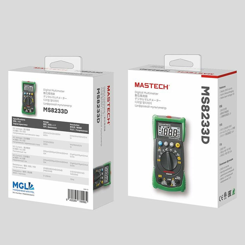 Mastech 13-2070 Универсальный мультиметр MS8233D MASTECH