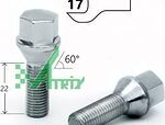 Матрикс C17B22 Болт Cr M12x1.25x22 Хром конус с выступом клюс 17 мм Матрикс C17B22 Болт Cr M12x1.25x22 Хром конус с выступом клюс 17 мм