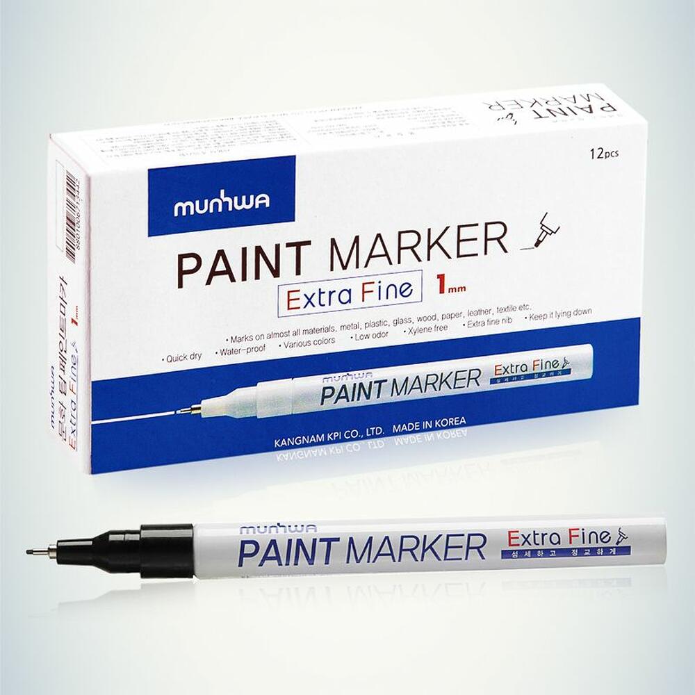 MunHwa 08-7201 Маркер-краска Extra Fine Paint Marker 1мм, нитрооснова, черный MunHwa