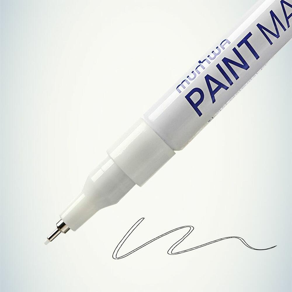 MunHwa 08-7205 Маркер-краска Extra Fine Paint Marker 1мм, нитрооснова, белый MunHwa