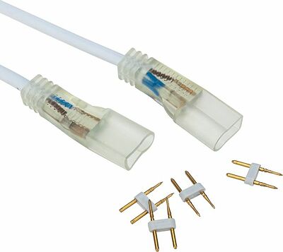 NEON-NIGHT 134-007 Коннектор для одностороннего гибкого неона 8х16 мм, провод каучук, длина 20 см NEON-NIGHT