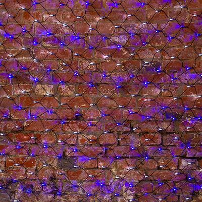 NEON-NIGHT 215-022 Гирлянда светодиодная Сеть 2х1,5м 288 LED БЕЛЫЙ/СИНИЙ черный ПВХ IP65 свечение с динамикой 230В контроллер в комплекте NEON-NIGHT 