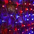 NEON-NIGHT 215-023 Гирлянда светодиодная Сеть 2х1,5м 288 LED КРАСНЫЙ/СИНИЙ черный ПВХ IP65 свечение с динамикой 230В контроллер в комплекте NEON-NIGHT 