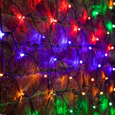 NEON-NIGHT 215-029 Гирлянда светодиодная Сеть 2х1,5м 288 LED МУЛЬТИ черный ПВХ IP65 постоянное свечение 230В контроллер в комплекте NEON-NIGHT 