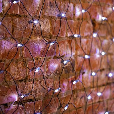 NEON-NIGHT 215-031 Гирлянда светодиодная Сеть 2,5х2,5м 432 LED БЕЛЫЙ черный ПВХ IP65 свечение с динамикой 230В контроллер в комплекте NEON-NIGHT 