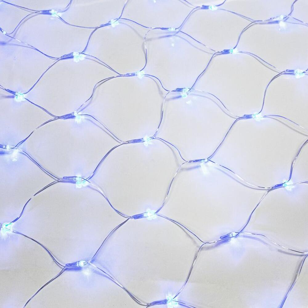 NEON-NIGHT 215-123 Гирлянда Сеть 1,5х1,5м, прозрачный ПВХ, 150 LED Синий